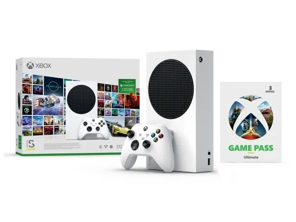 Microsoft® Xbox Series S | Spillekonsol - 1440p@60fps / 1080p@120fps - 512GB SSD NVme - Wi-Fi/LAN - HDMI® 2.1 - Hvid | Inkl. 1 x Xbox trådløs controller (Hvid)