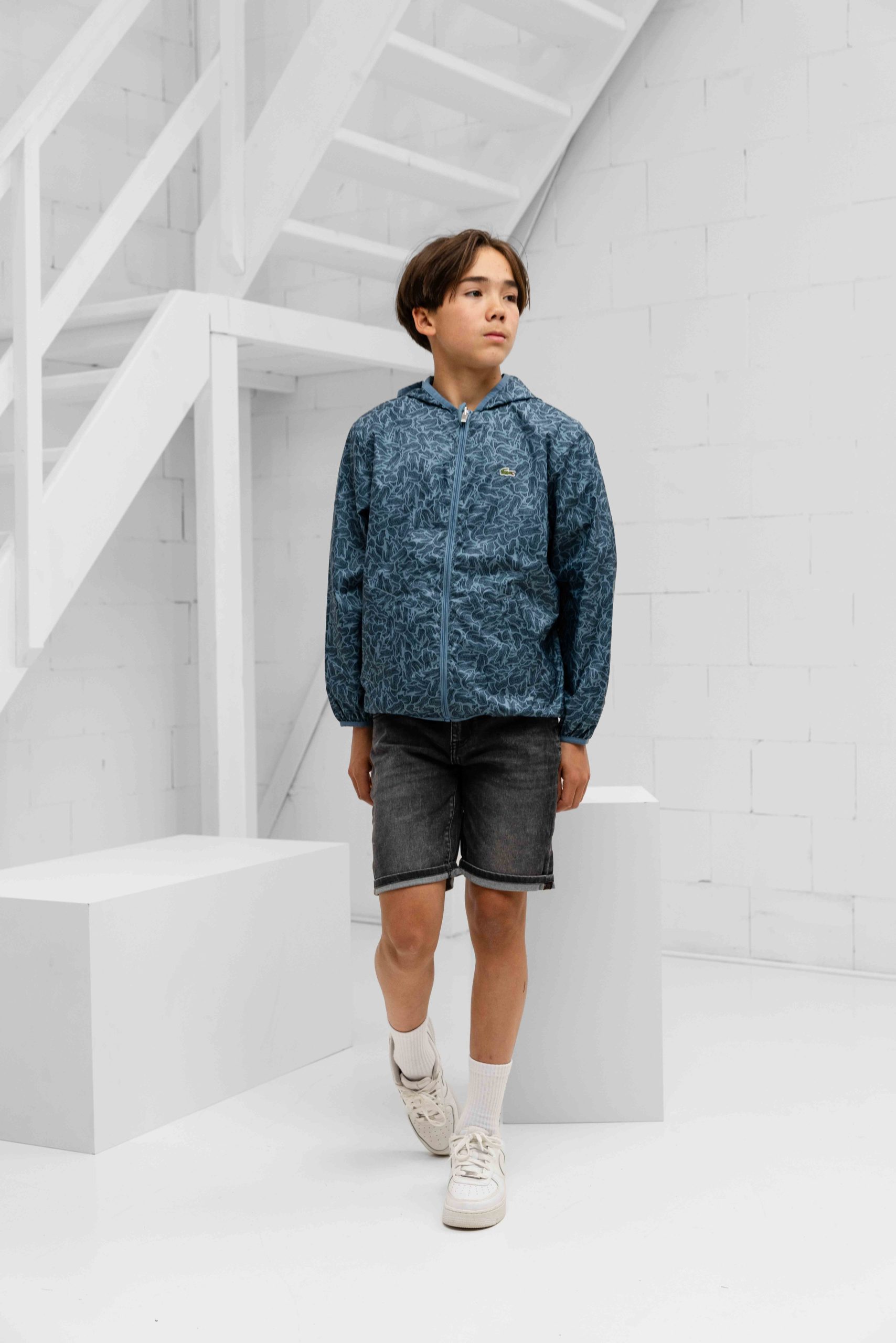 Lacoste Inversible Trainingsjack Kids Blauw
