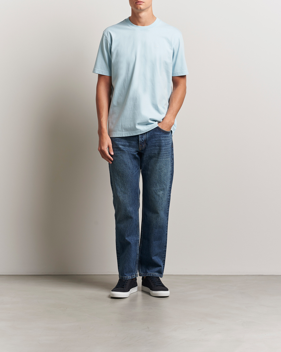 NN07 Adam Logo Crew Neck T-Shirt Winter Sky