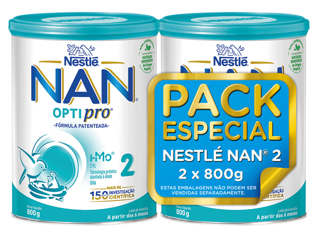 LEITE NAN 2 2X800 G PACK ESPECIAL