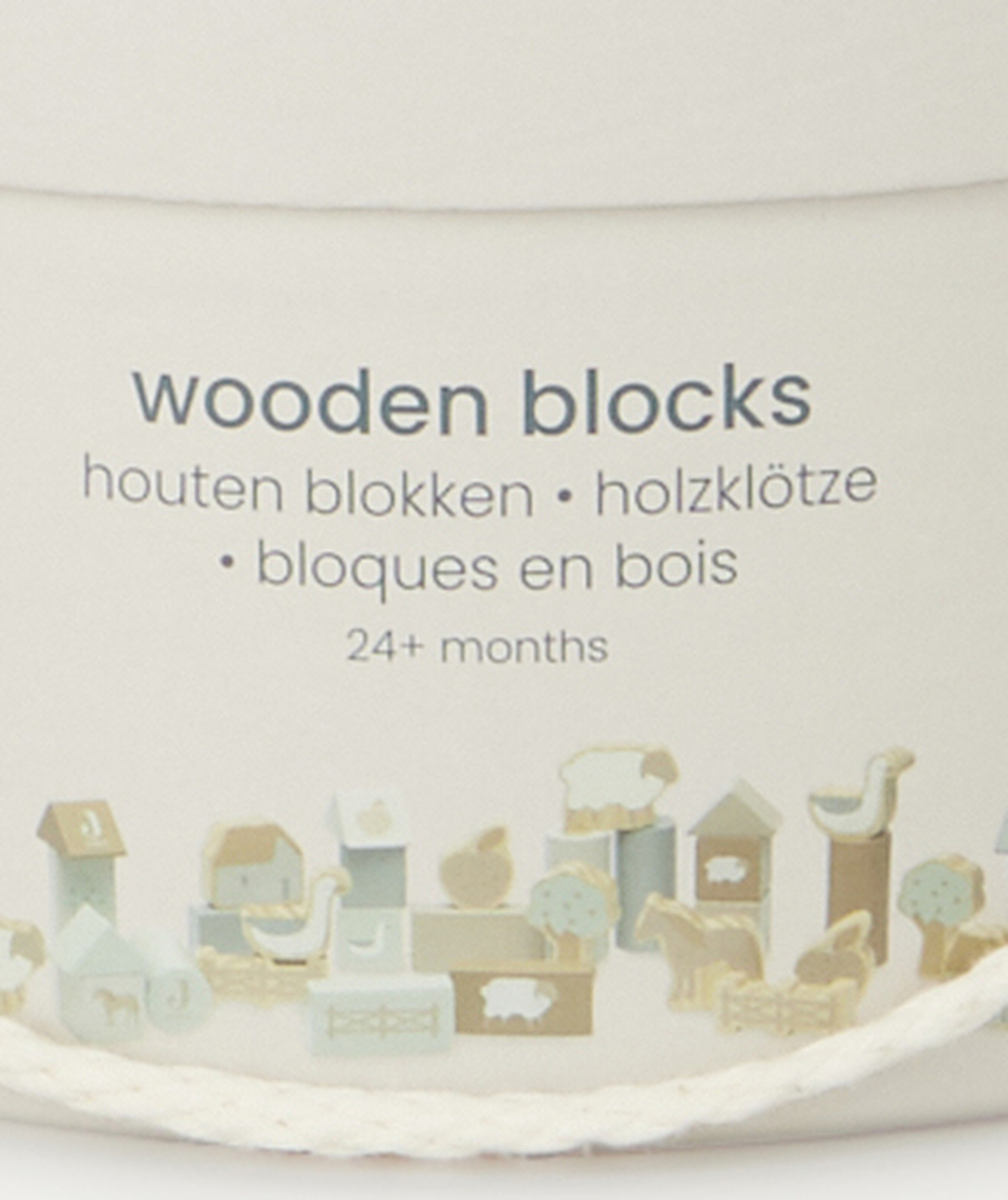 JOLLEINSET DE CUBES EN BOIS 18x12CM FARM