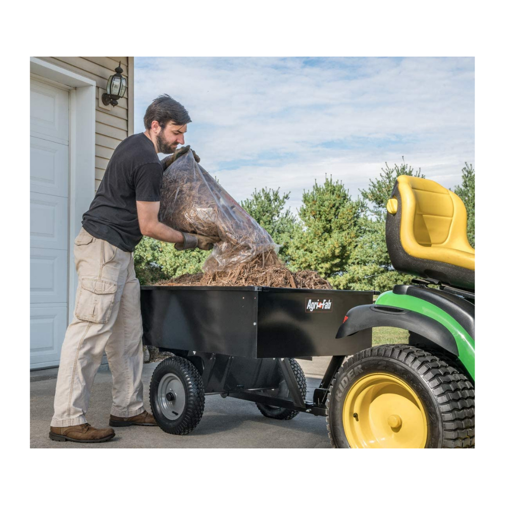 Agro-Fab Utility Tow derrière le chariot à benne basculante en acier, capacité de 750 livres