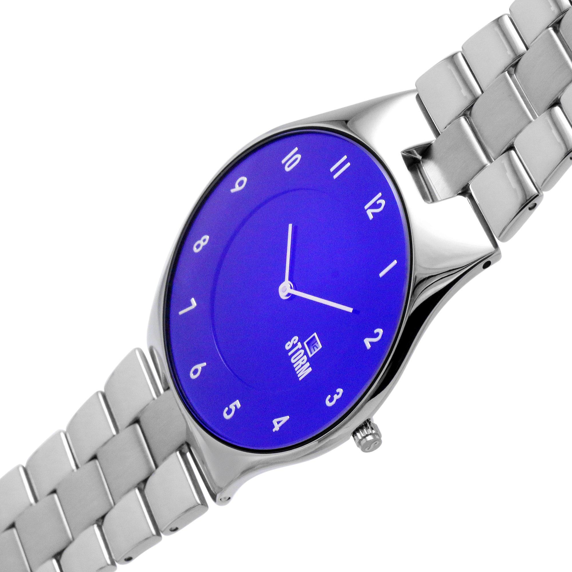 Storm Sleek Lazer Blue Stainless Steel Fashion Analogue Watch