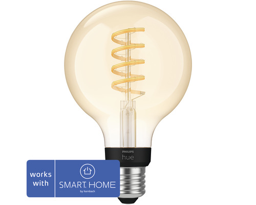 Philips Hue Globe Bulb White Ambiance Filament Dimbaar Goud G93 E27/7W (40W) 550 lm 2200-6500 K - Compatibel met SMART HOME van Hornbach