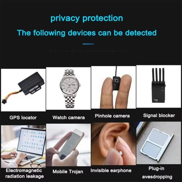 trådløs signaldetektor RF Bug Finder Anti-Spy Kameradetektor GPS Tracker Locator opgraderet version