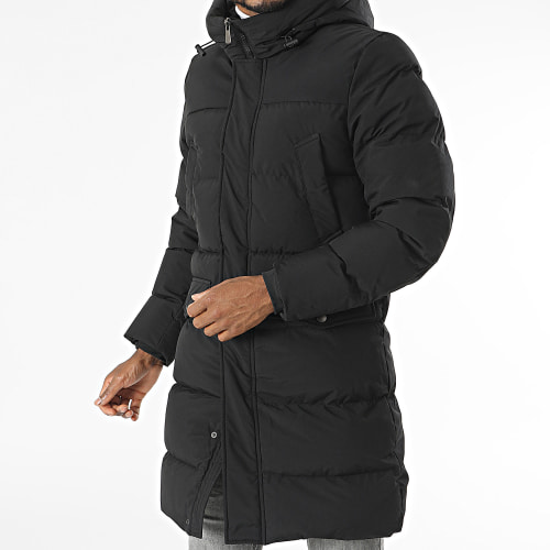 Doudoune Capuche Longue Noir