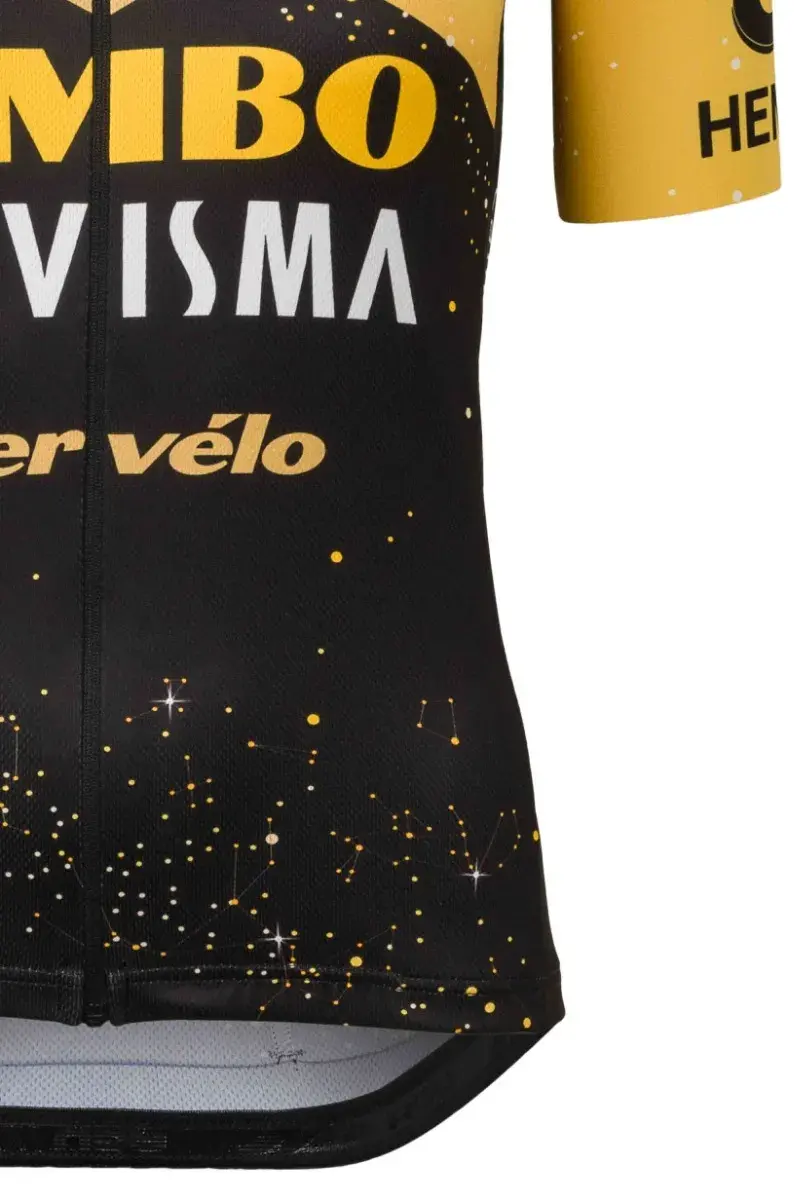 AGU Jumbo-Visma Replica TDF Fietsshirt Korte Mouwen Geel/Zwart Dames
