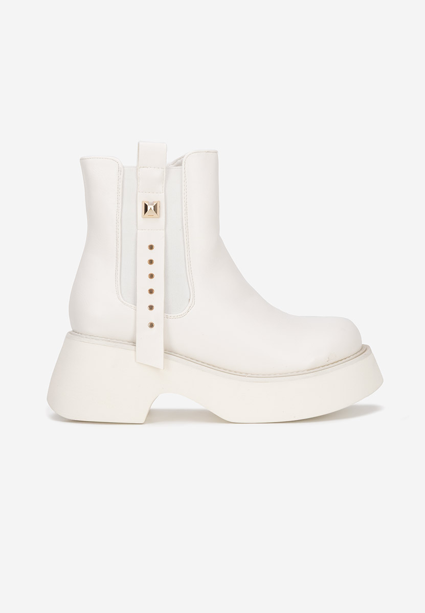 Bottines hautes femme blanches Janetia