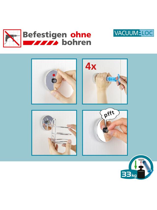 Vacuum-Loc Eckablage Bari, Befestigen ohne bohren