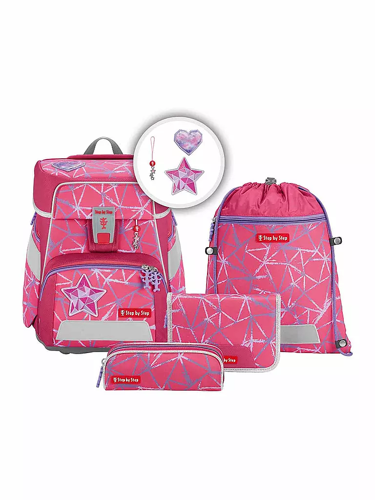 STEP BY STEP Schultaschen Set 5tlg - Space Star Stella pink