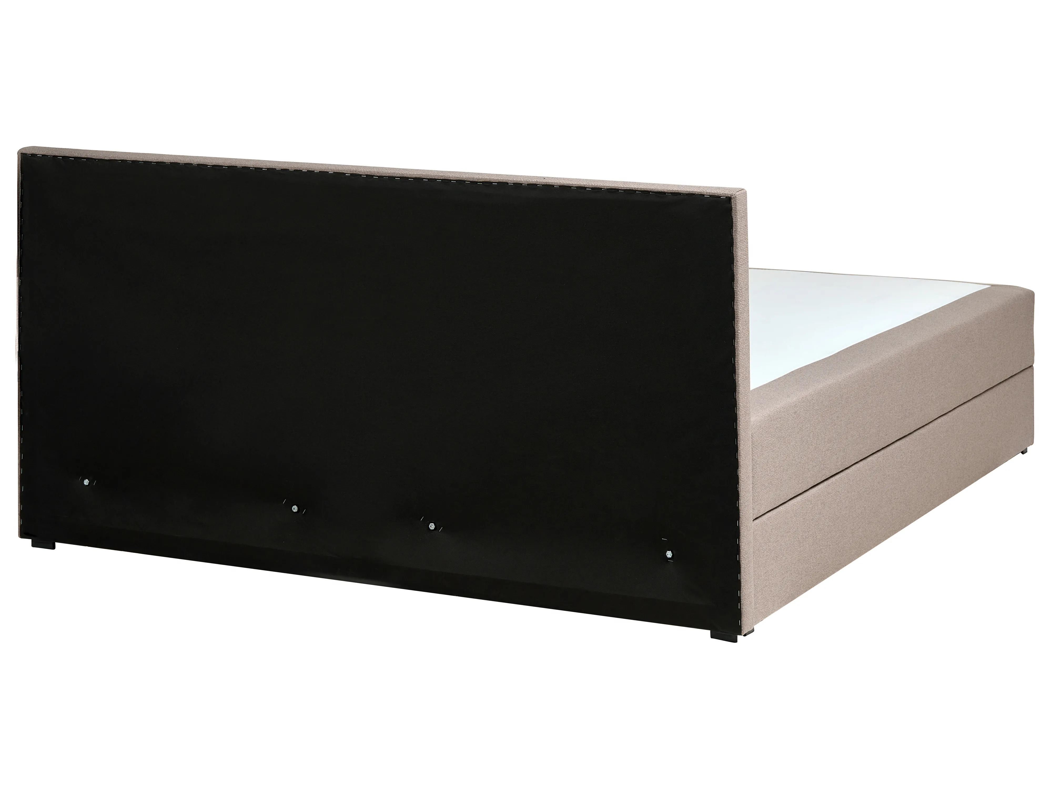 Boxspring met opbergruimte Stof BARONET 180 x 200 cm Taupe