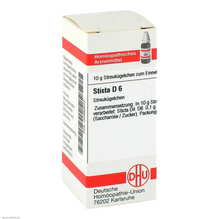 DHU Sticta D 6 Globuli, 10 g