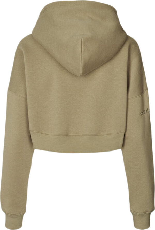 Carite Oversized Crop hættetrøje Brun