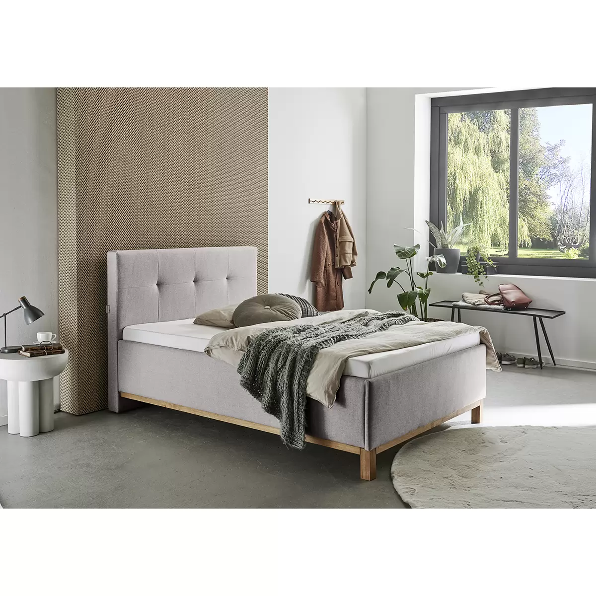 Polsterbett Catania II 140x200 Silber