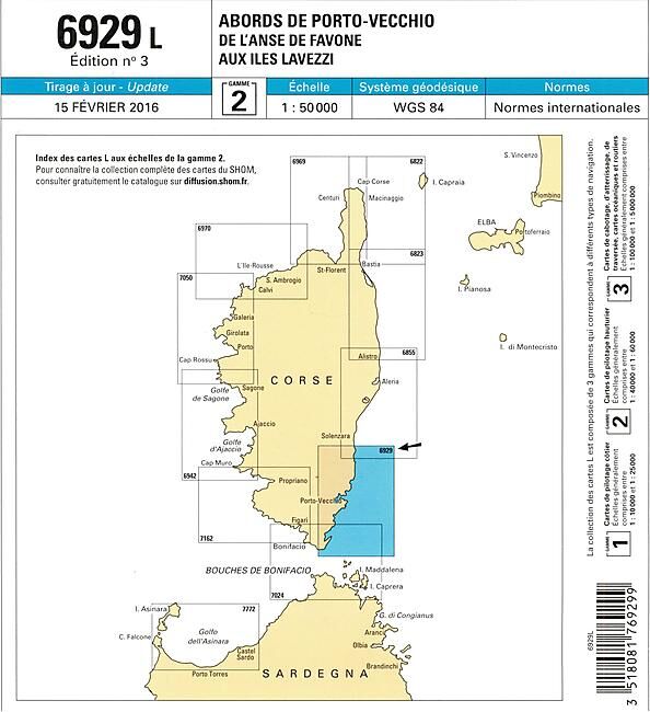 EPSHOM - 6929L ABORDS DE PORTO VECCHIO