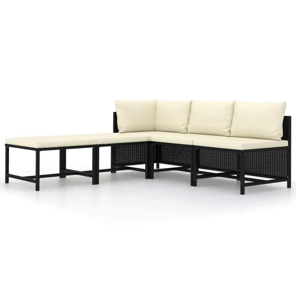 vidaXL - Tuinstoel - Zwart - Rattan