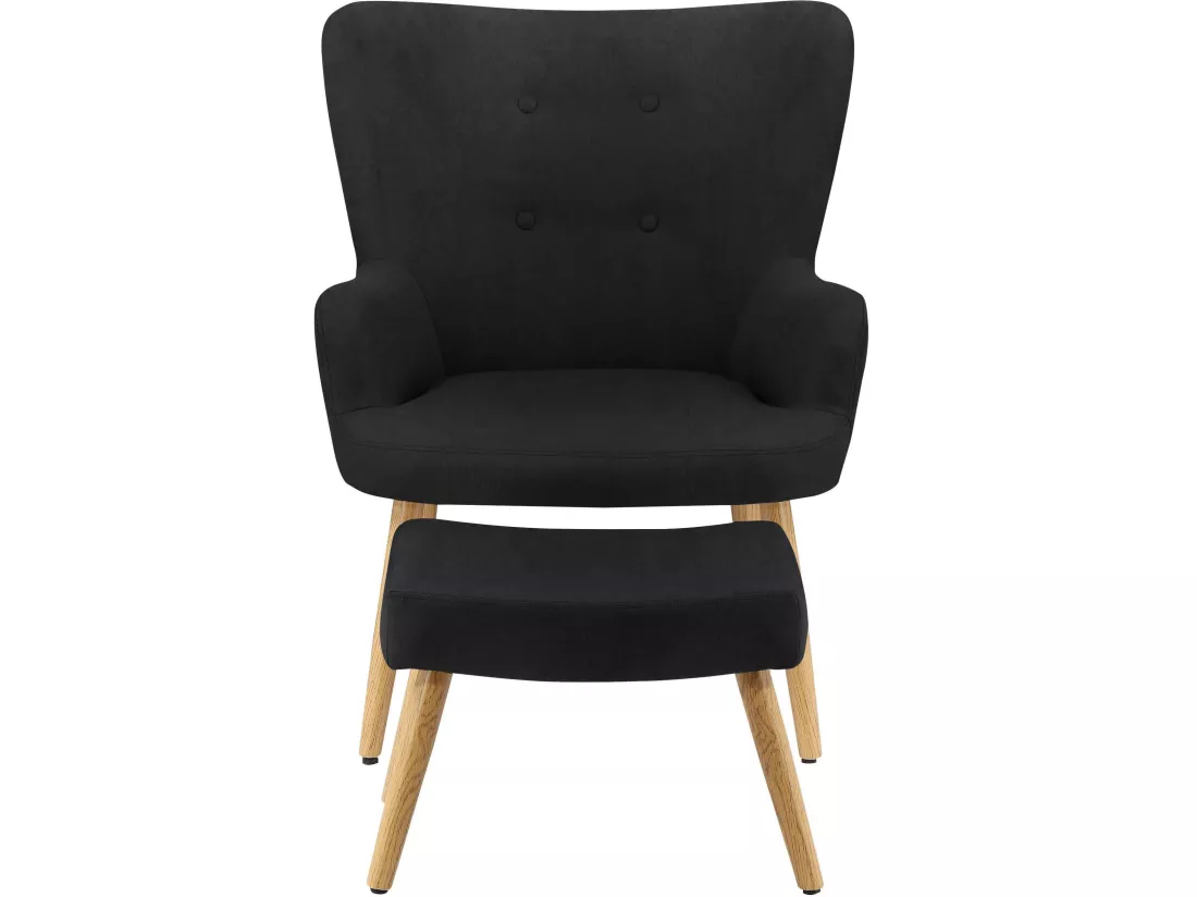 Coco Arm Chair Noir Microfibre