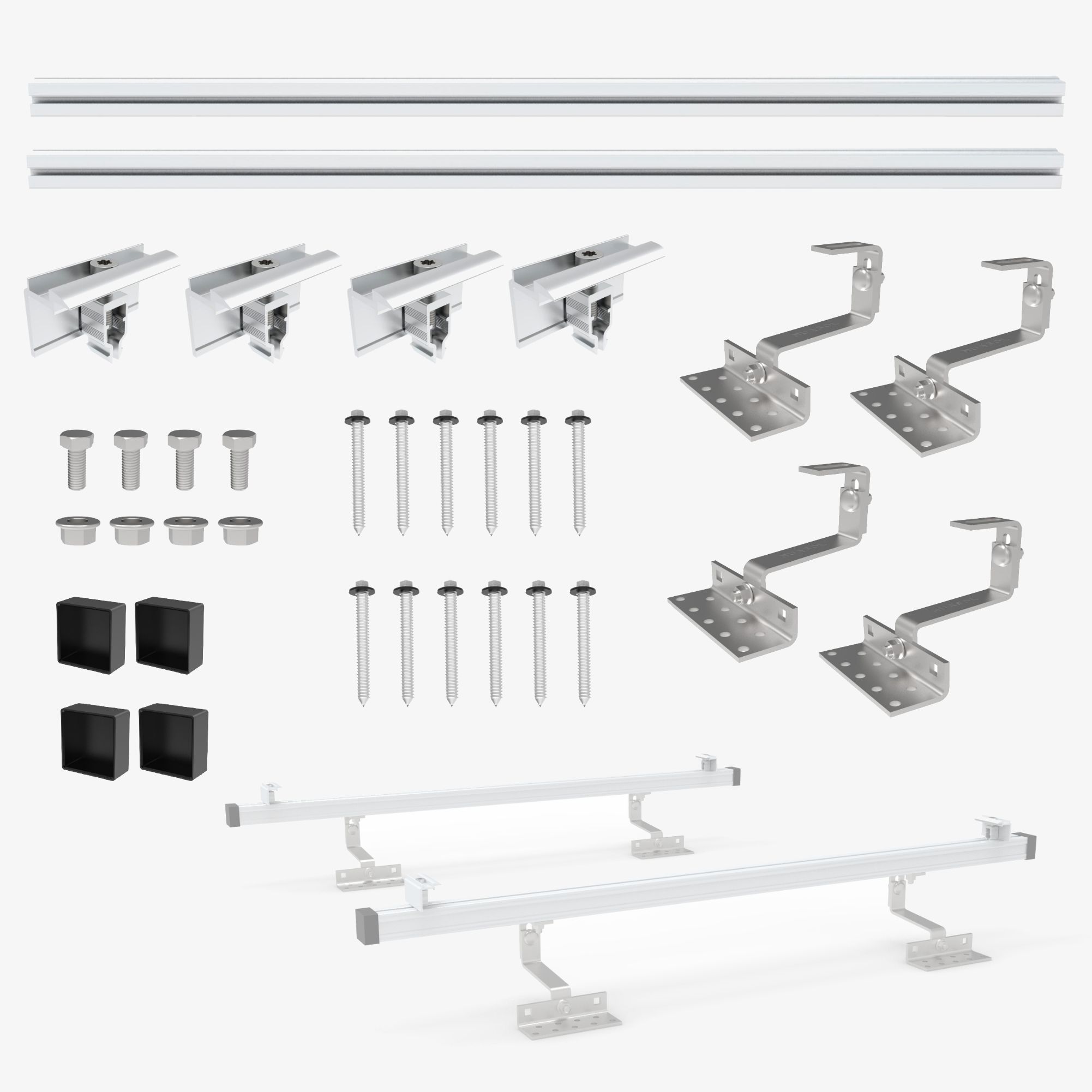 Nuasol Photovoltaik Ziegeldach Montage Set- 1 Modul