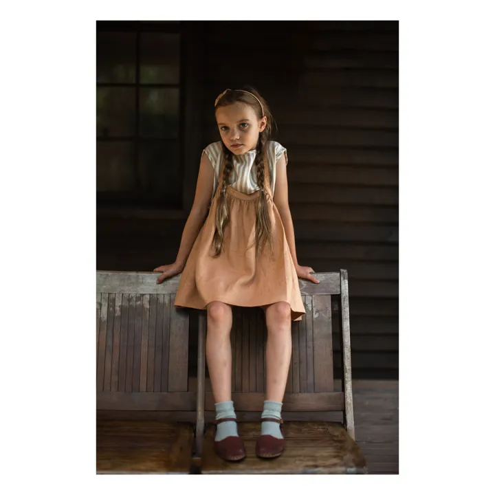 Soor Ploom Robe Tablier Lin Eloise | Abricot