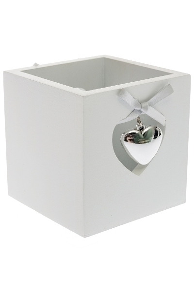 Teelichthalter - weiß - 10 cm