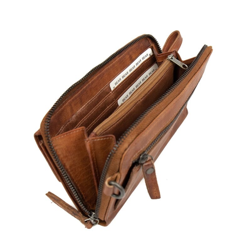 Bear Design Telefoontasje / Portemonnee Lilian CP6038 Cognac