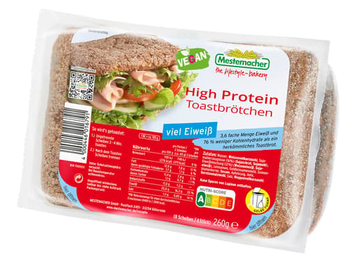 Mestemacher High Protein Toastbrötchen 4 Stück