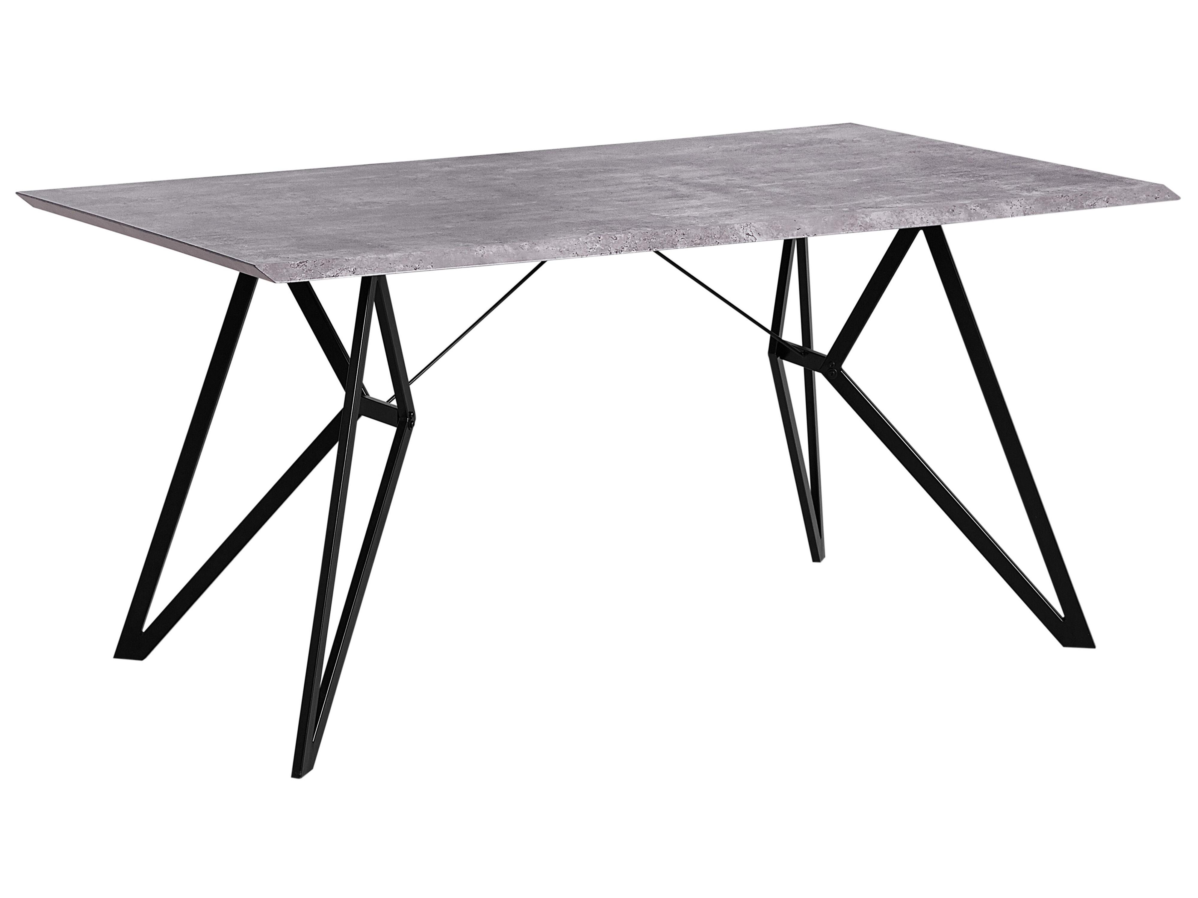 Eettafel BUSCOT Grijs beton-effect 90 cm 160 cm