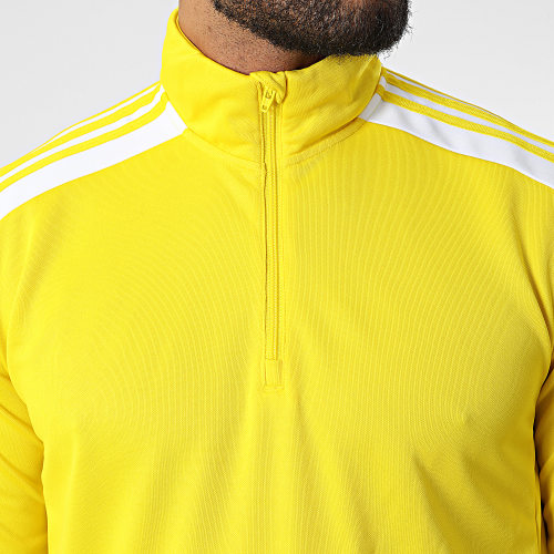 Sweat Col Zippé A Bandes GP6474 Jaune