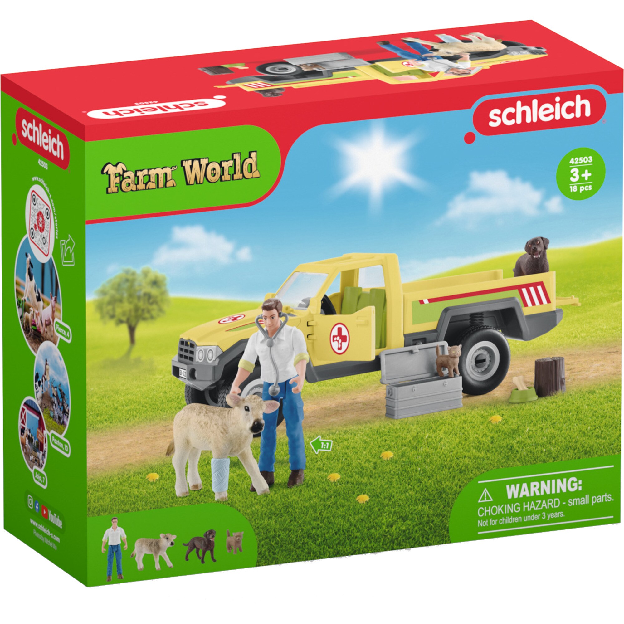 Schleich Spielfigur Farm World Tierarztbesuch auf dem Bauernhof