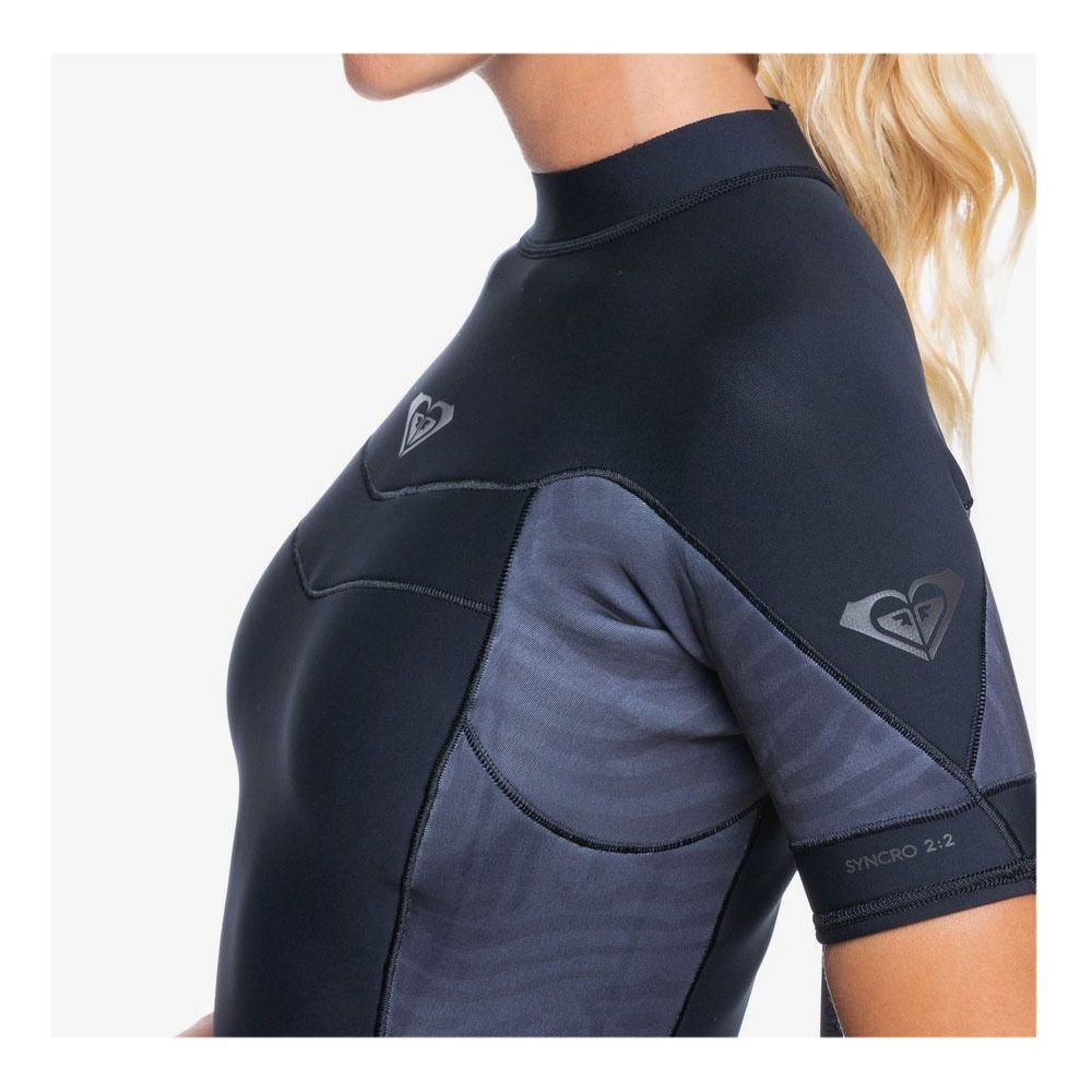 Roxy SYNCRO BZ - Combinaison shorty 2/2mm Femme jet/black