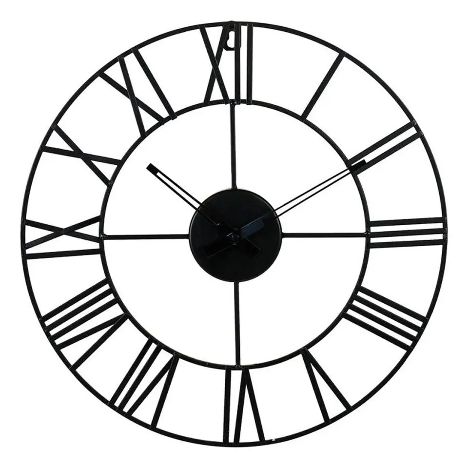 Ostaria Wandklok/muur klok - Nautisch - D36 cm - metaal - zwart