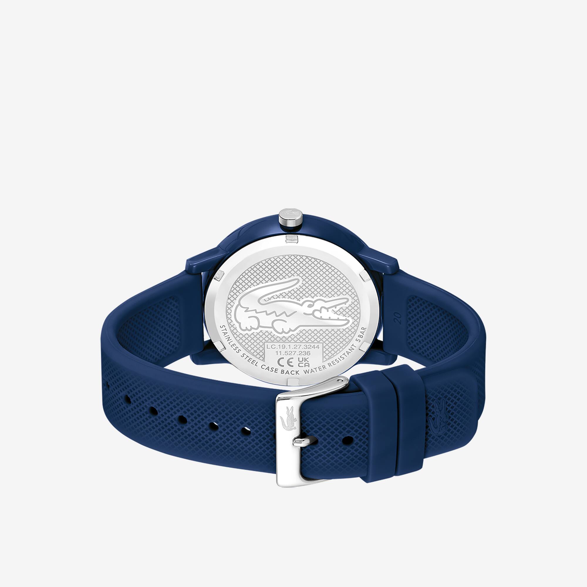 Herren LACOSTE 12.12 Armbanduhr mit blauem Silikonband Uhren - Weiss - Lacoste - Herren