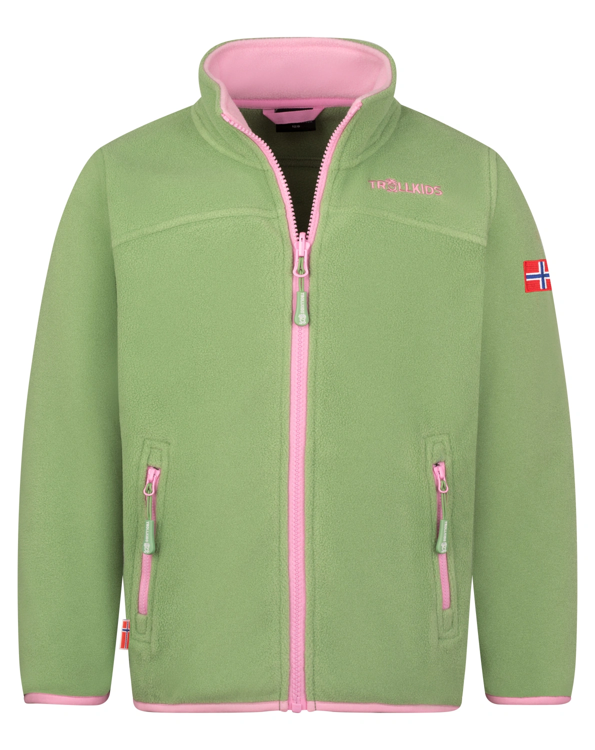 Fleecejacke GIRLS OPPDAL in pistachio green