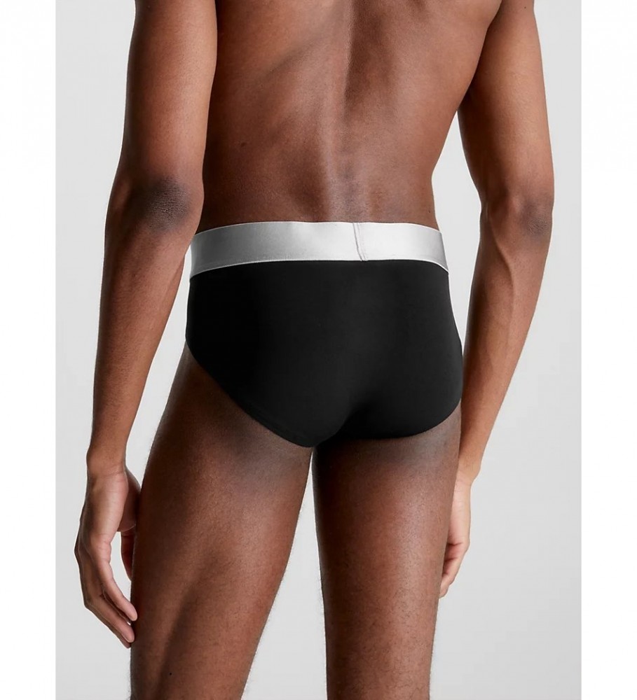 Calvin Klein Pacote com 3 Slips Steel Micro preto