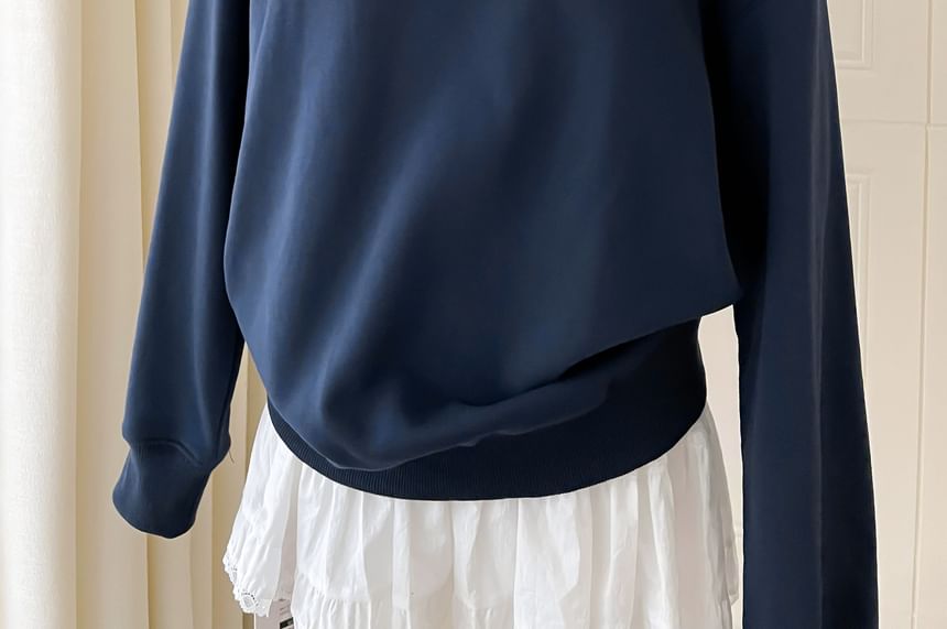 DIYI - Effen sweatshirt met boothals