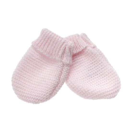 Moufles collection Tricot   Rose        0 mois   de               P'tit bisou