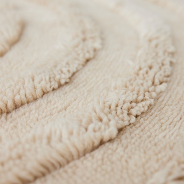 HKliving Round Woolen vloerkleed Ø150 crème