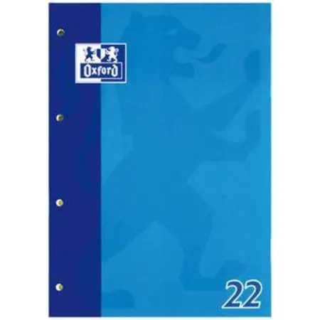 Oxford Schulblock,90 g/qm, A4, 5mm kariert, 50 Bl., sortiert, Optik Paper®, 1 Stück, 4-fach sortiert