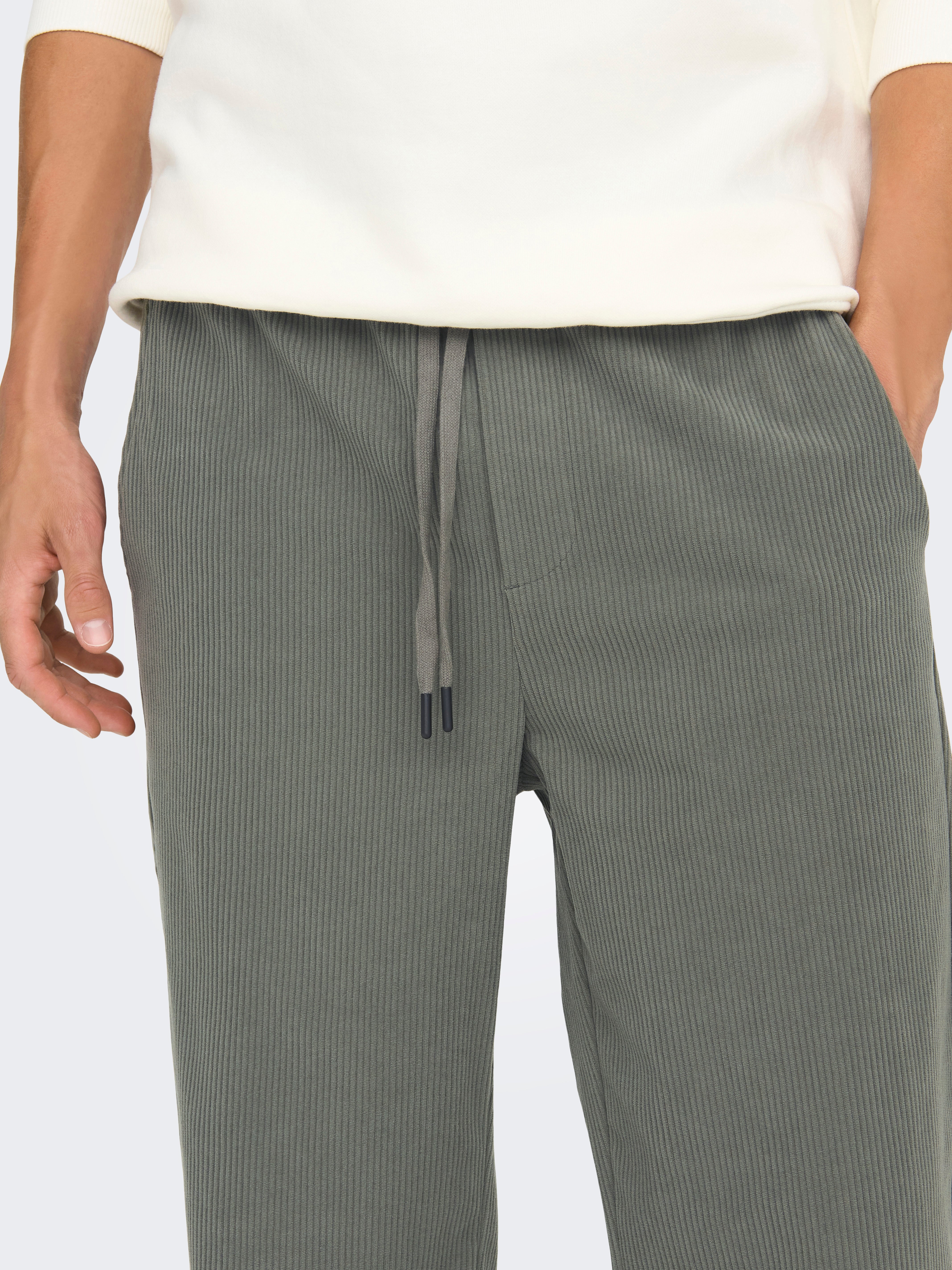 ONSSINUS Locker geschnitten Hose mit weitem Beinschnitt Castor Gray