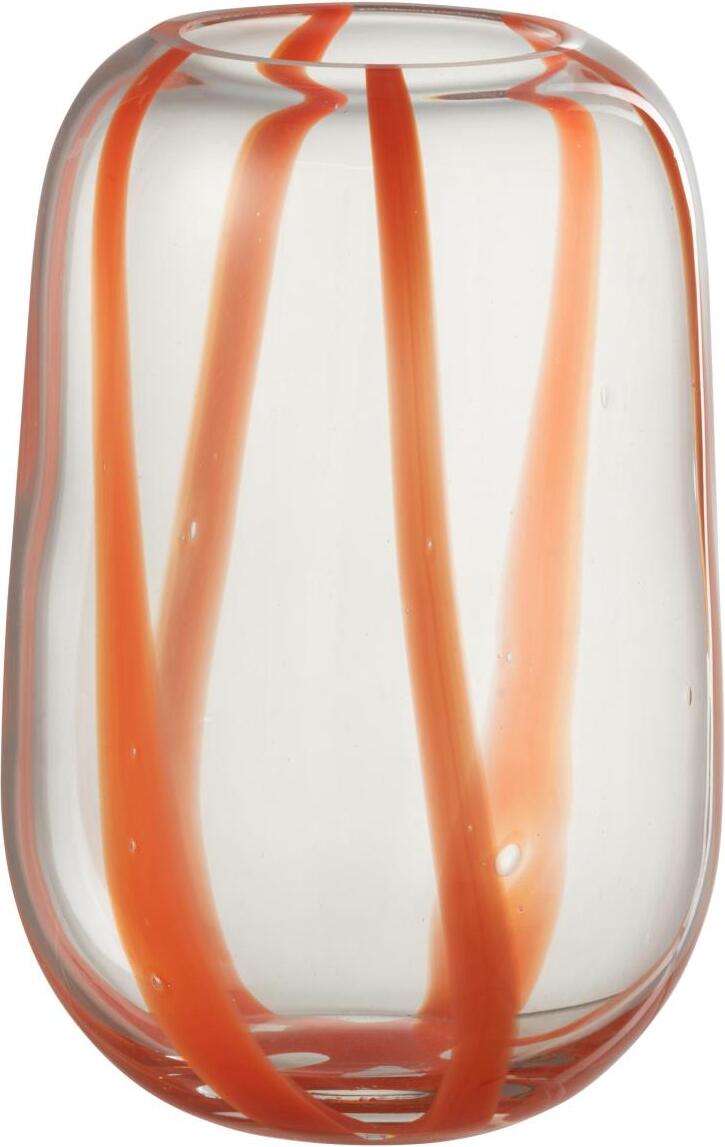 J-Line vaas Pop art transparant / oranje D 15,5 H 24 cm
