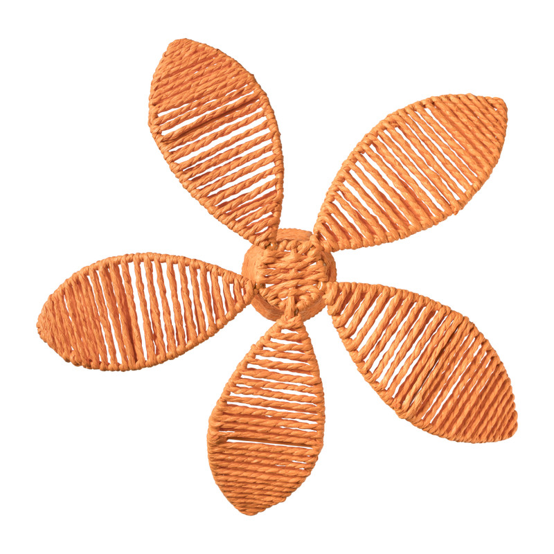 Decoratie palmboom - oranje - 34x34x30 cm