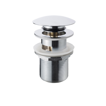 Sanivesk Afvoerplug Click Rond Chroom met Overloop 5/4