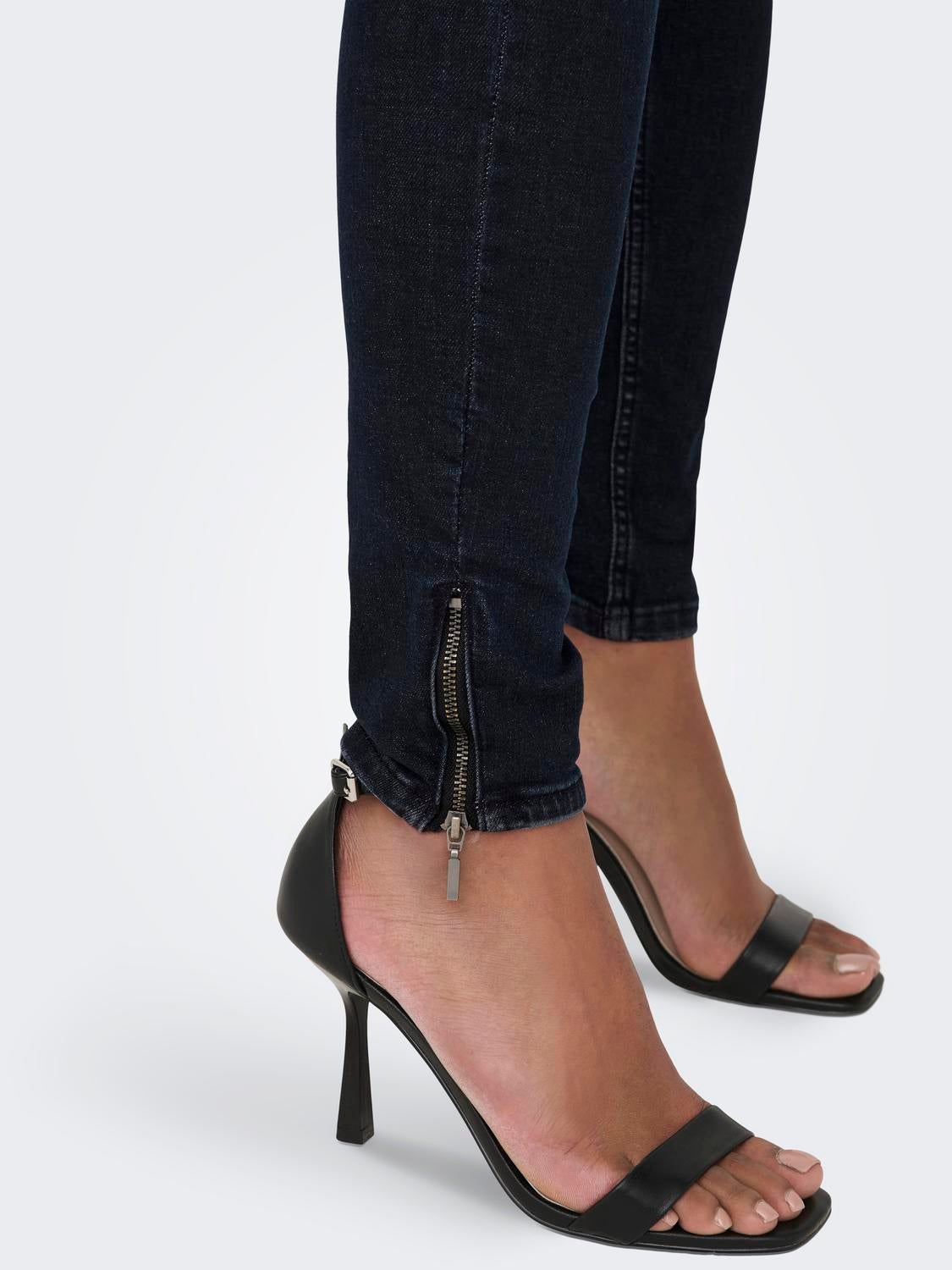 ONLKENDELL Mittlere Taille Skinny Fit Jeans Dark Blue Denim