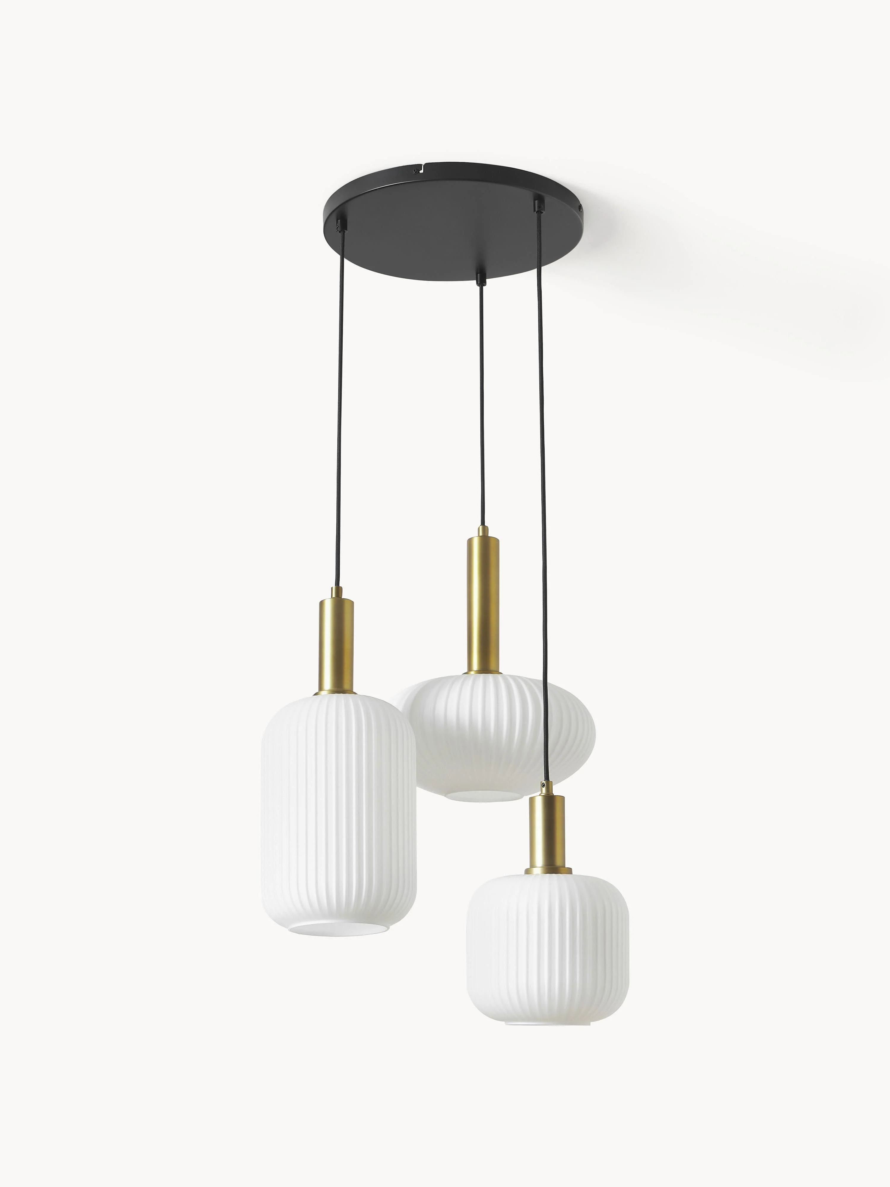 Cluster hanglamp Candela van opaalglas