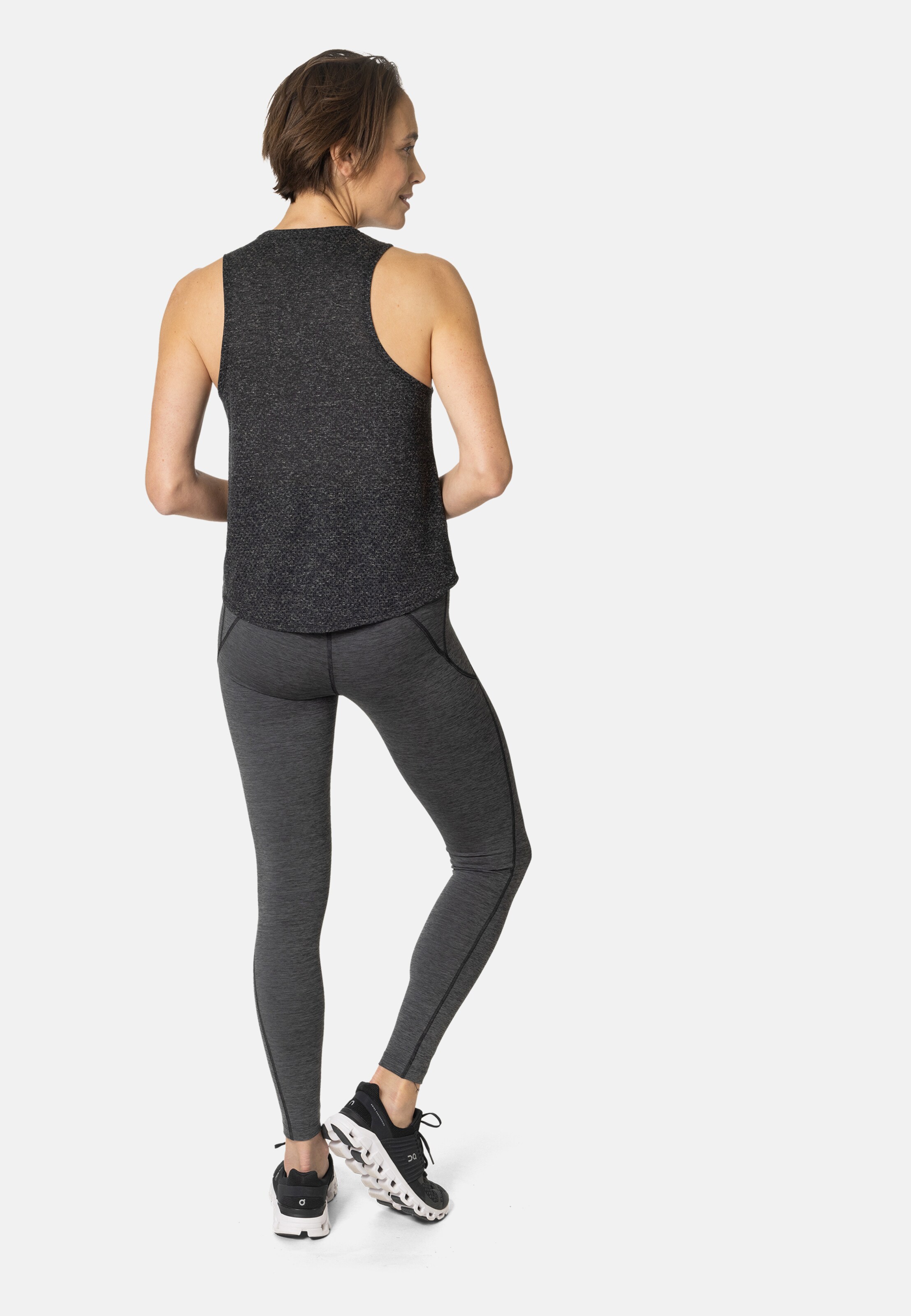 Active 365 Linencool Tanktop mit Rundhalsausschnitt in black melange