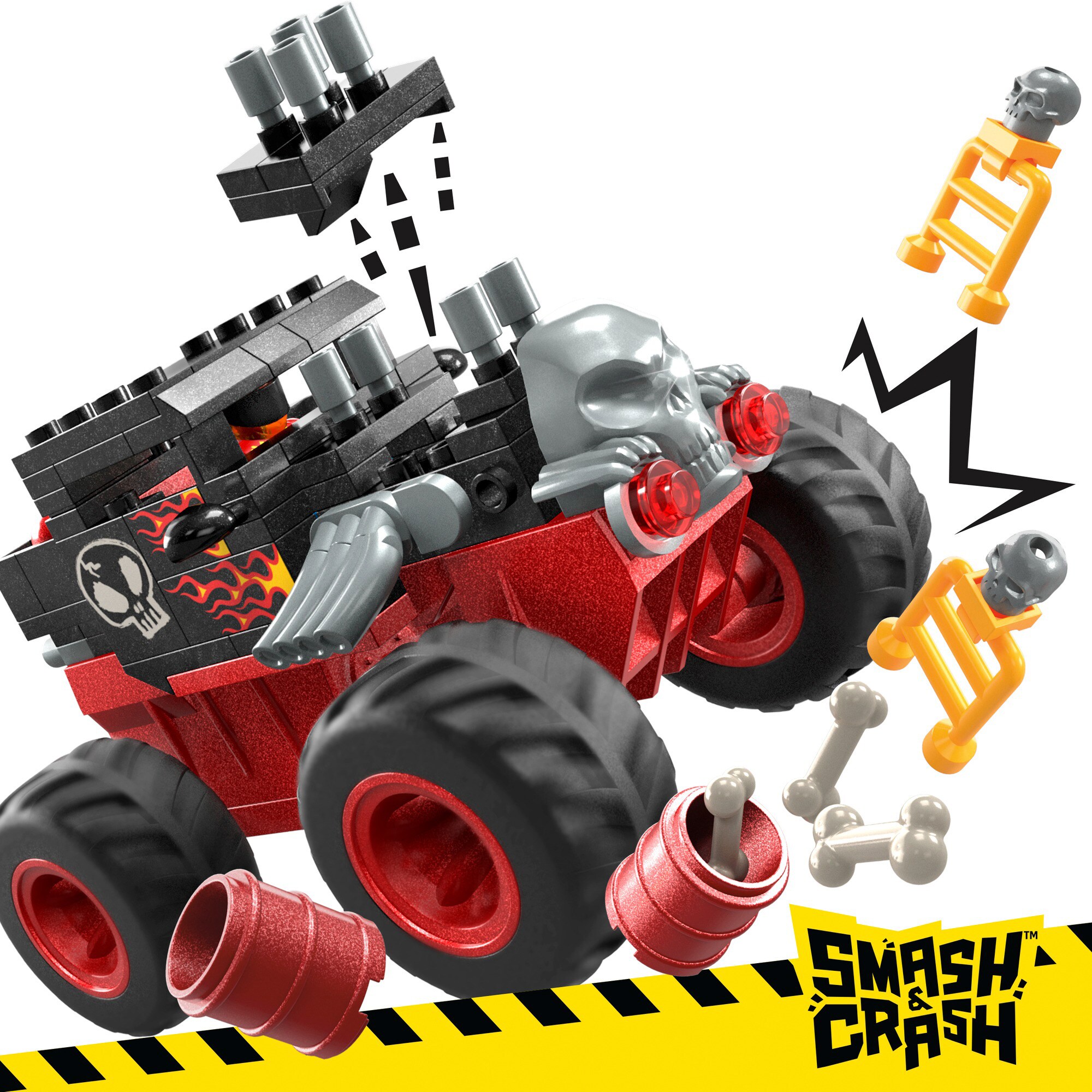 Mattel Spielfahrzeug Monster Trucks Bone Shaker Crash Set