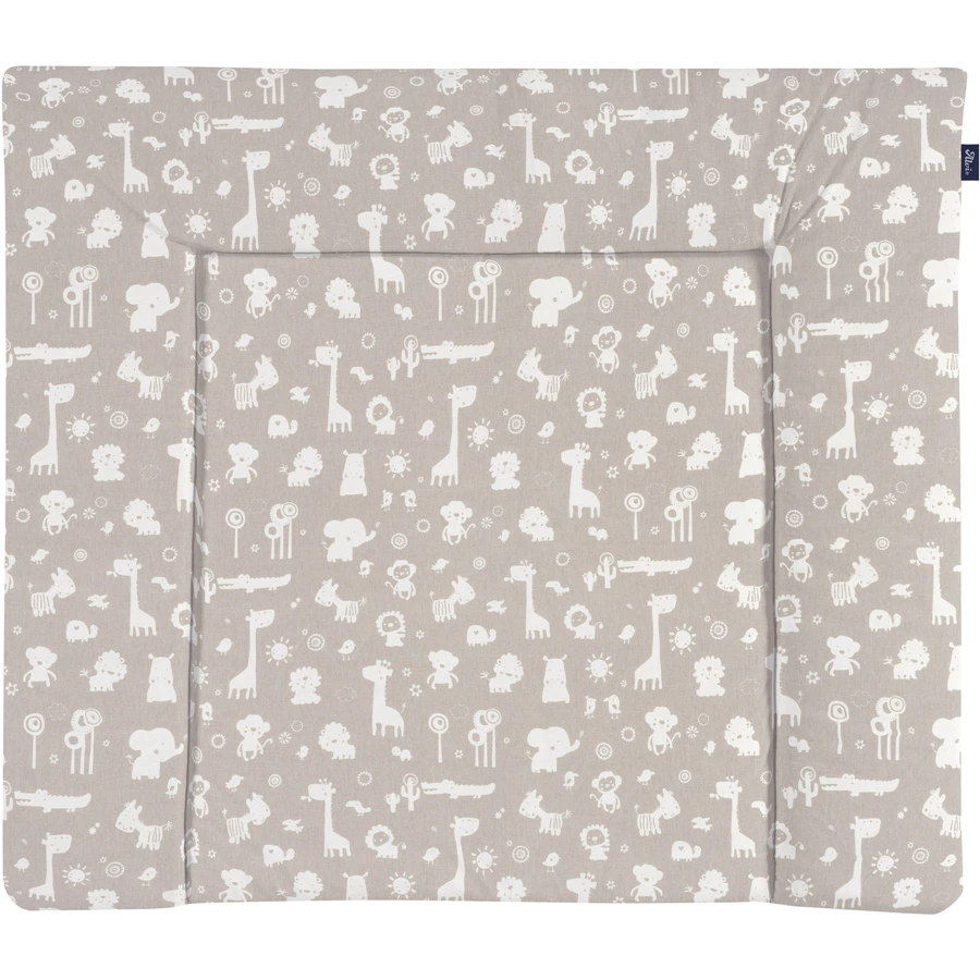 Alvi® Wickelauflage Zootiere taupe 70 x 85 cm