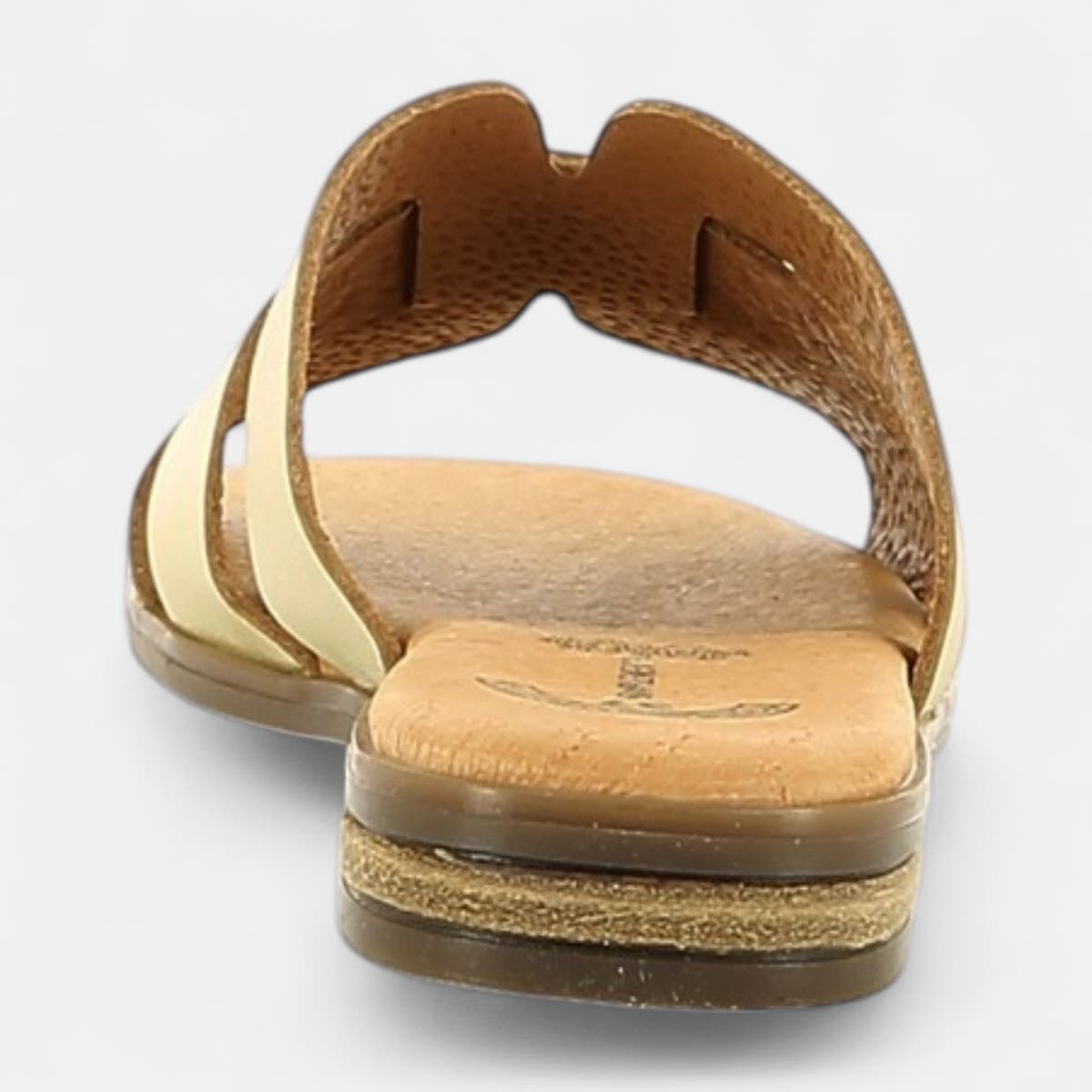 Mules Femme en cuir or
