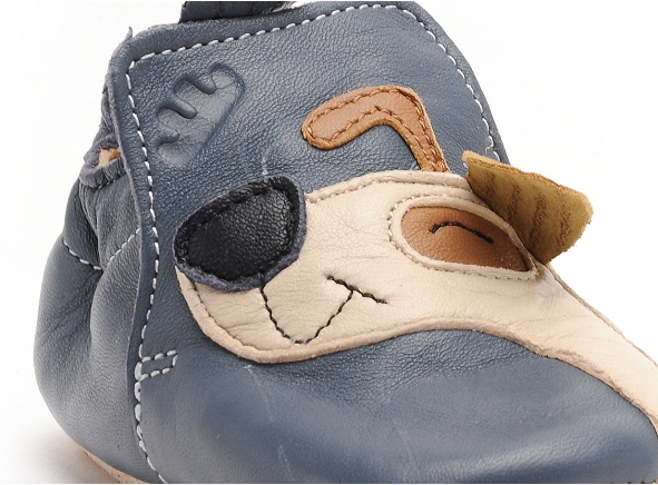 Easy peasy chaussons bebe my blublu chien oeil bleu