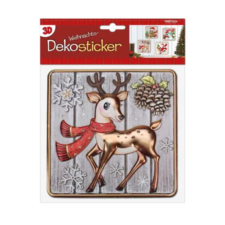 Trötsch Weihnachts 3D Dekosticker, sortiert